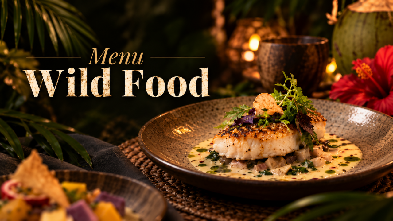 Menu sur place « Wild Food Vanuatu »